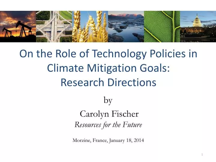 on the role of technology policies in climate mitigation goals research directions