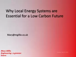 Why Local Energy Systems are Essential for a Low Carbon Future