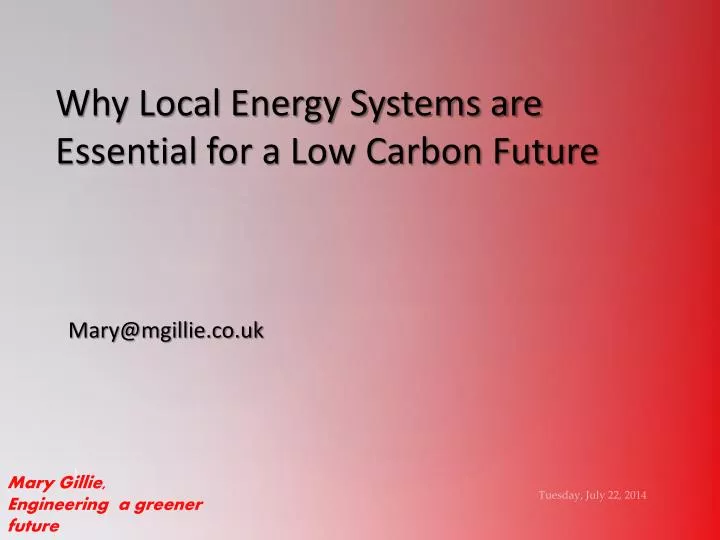 why local energy systems are essential for a low carbon future