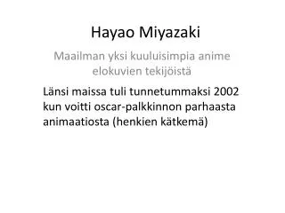 hayao miyazaki