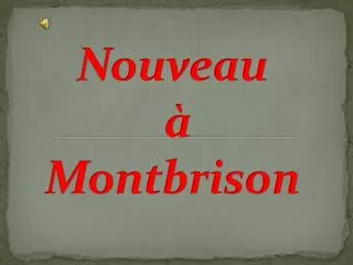 nouveau montbrison