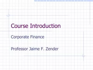 Course Introduction