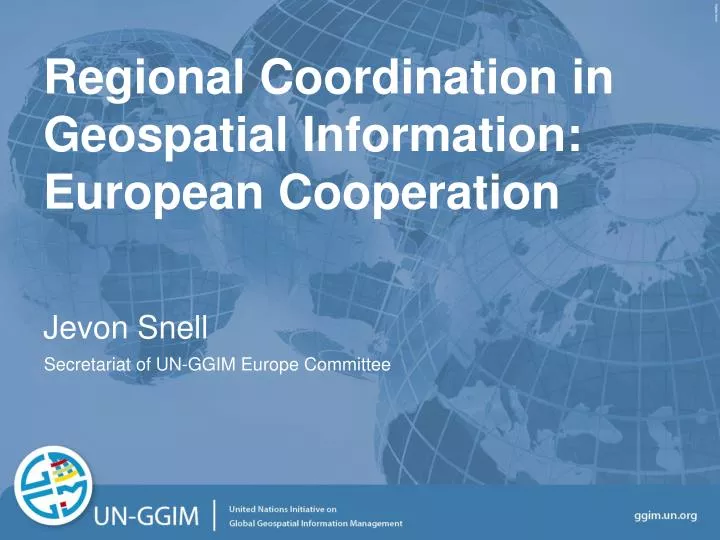 regional coordination in geospatial information european cooperation