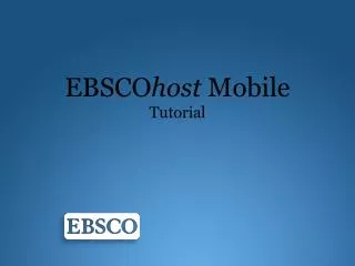 ebsco host mobile tutorial