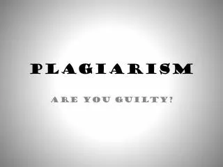 Plagiarism