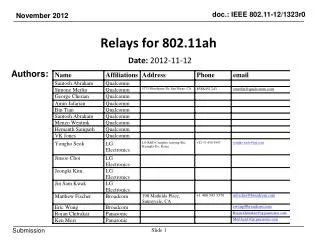 Relays for 802.11ah