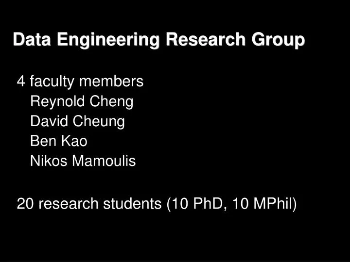 data engineering research group