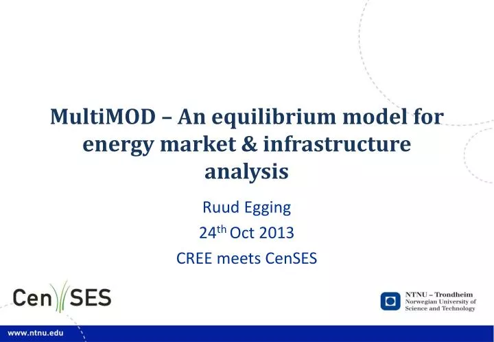 multimod an equilibrium model for energy market infrastructure analysis