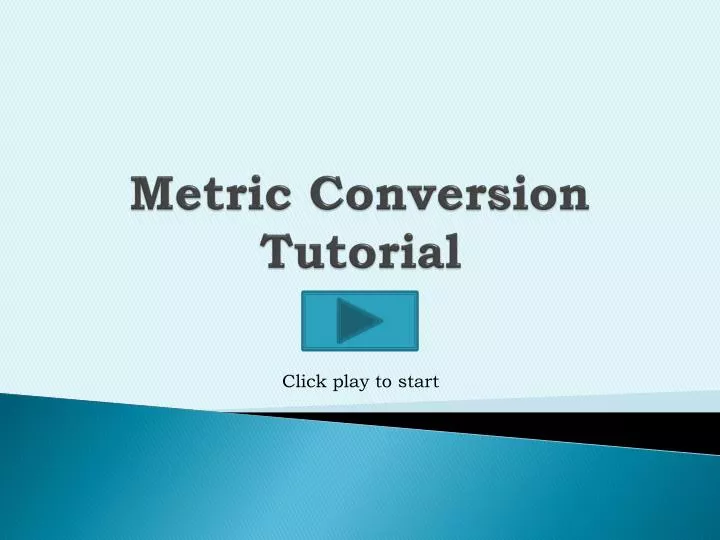 metric conversion tutorial