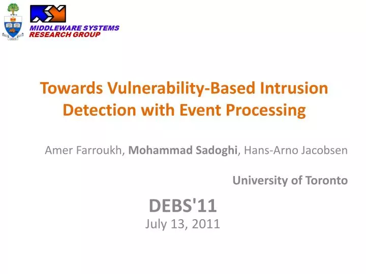towards vulnerability based intrusion detection with event processing
