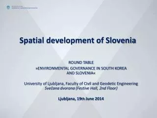 Spatial development of Slovenia