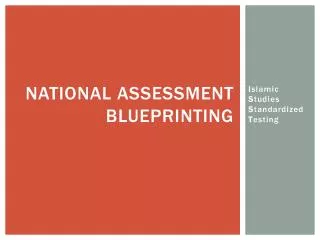 national assessment blueprinting