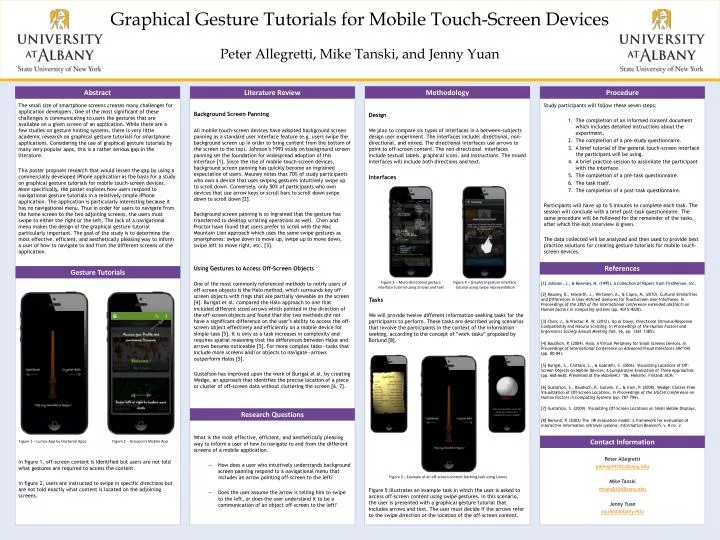 graphical gesture tutorials for mobile touch screen devices