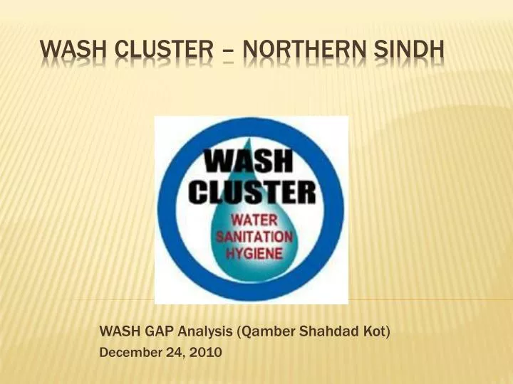 wash gap analysis qamber shahdad kot december 24 2010