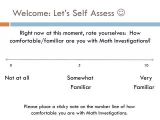 welcome let s self assess