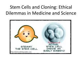 Stem Cells and Cloning: Ethical Dilemmas in Medicine and Science