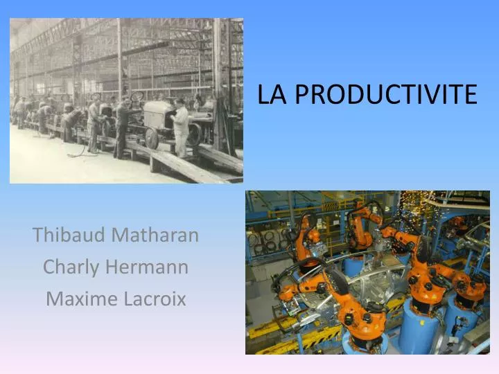 la productivite