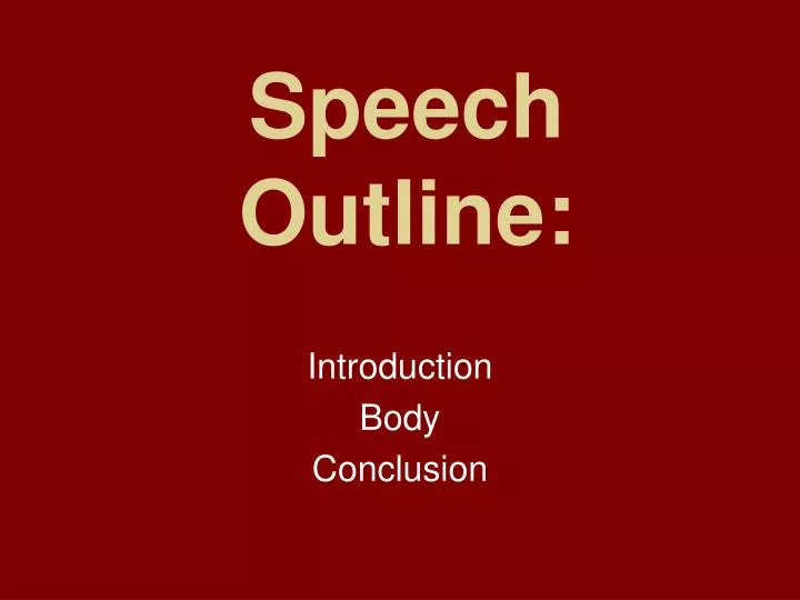 speech outline