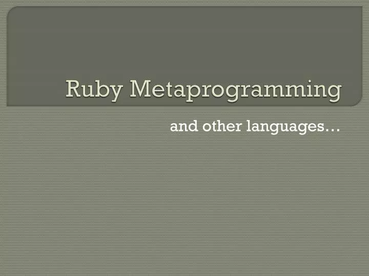 ruby metaprogramming