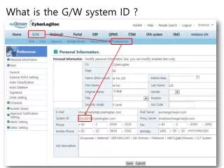 What is the G/W system ID ?
