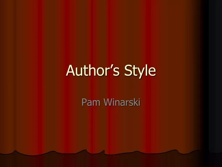 author s style