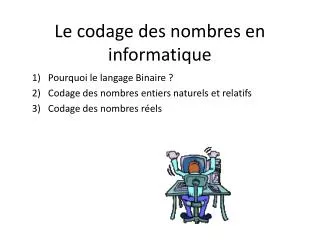 le codage des nombres en informatique