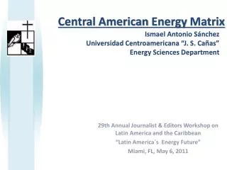 Central American Energy Matrix