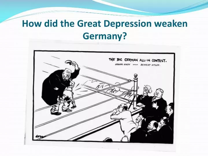 how did the great depression weaken germany
