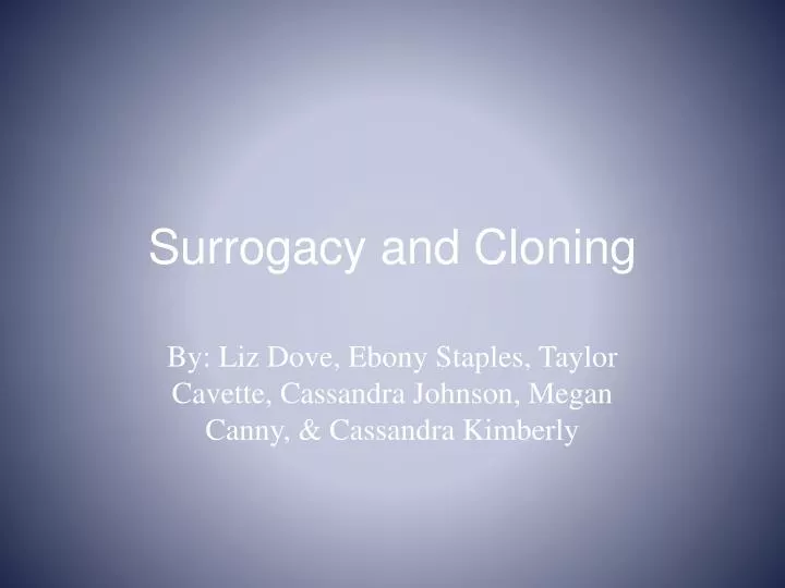 surrogacy and cloning