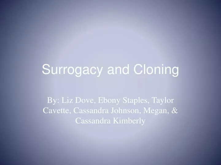 surrogacy and cloning
