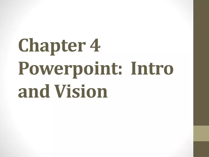 chapter 4 powerpoint intro and vision