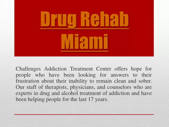 drug rehab miami