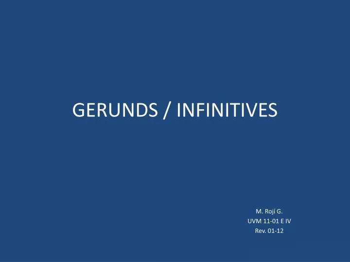 gerunds infinitives