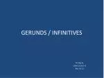 GERUNDS / INFINITIVES - slide 1