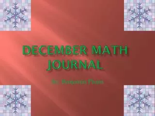 December Math Journal