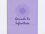 Gerunds Vs Infinitives - slide 1