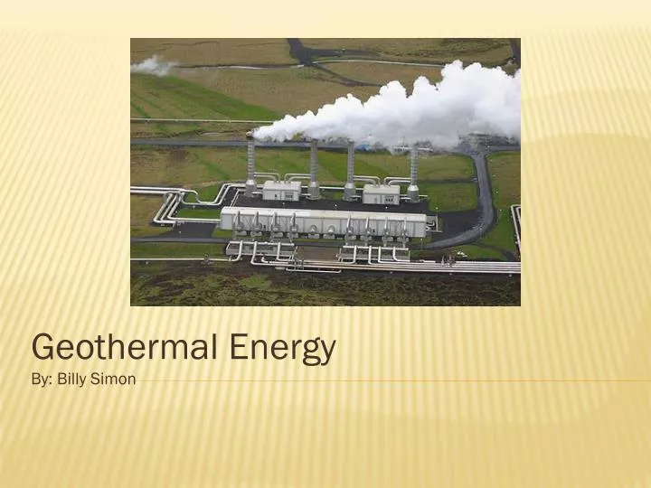 geothermal energy by billy simon