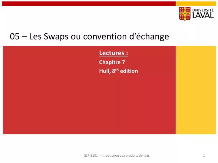 05 les swaps ou convention d change