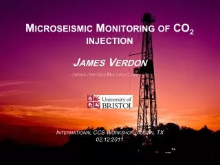 Microseismic Monitoring of CO 2 injection
