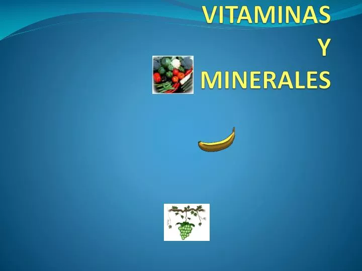 vitaminas y minerales