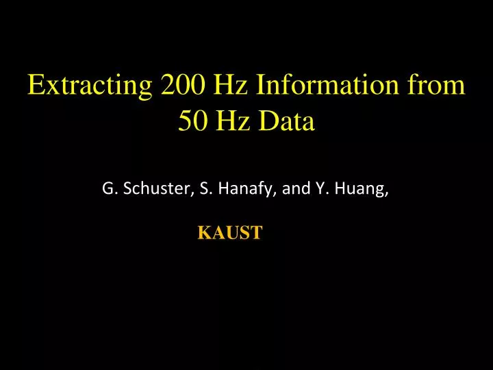extracting 20 0 hz information from 50 hz data
