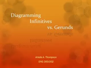 diagramming infinitives vs gerunds