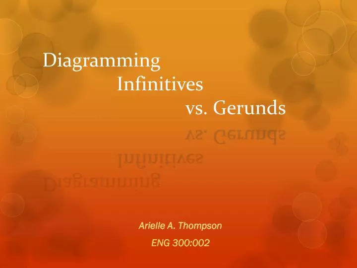 diagramming infinitives vs gerunds