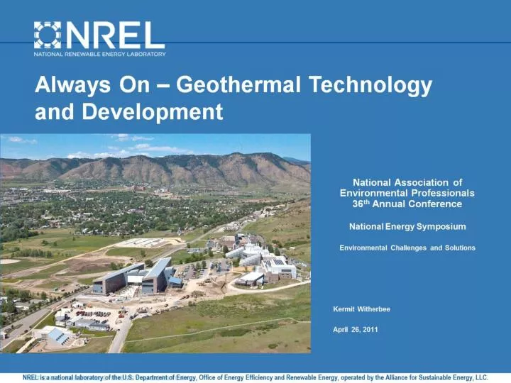 always on geothermal technology and development