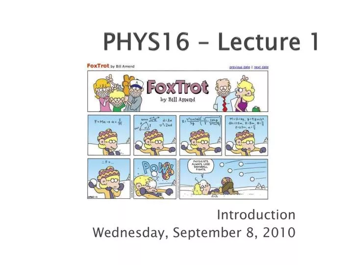 phys16 lecture 1