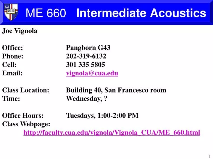 me 660 intermediate acoustics