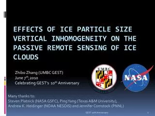 Effects of ice particle size vertical inhomogeneity on the passive remote sensing of ice clouds