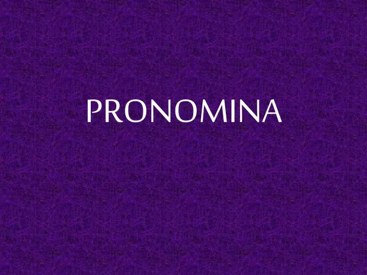 pronomina