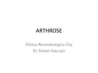 arthrose