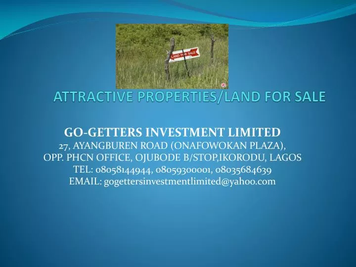 attractive properties land for sale